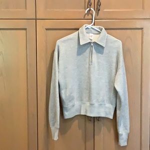 Re Done Hanes half zip sweatshirt